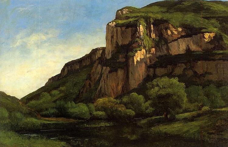 Rocks at Mouthier, Gustave Courbet